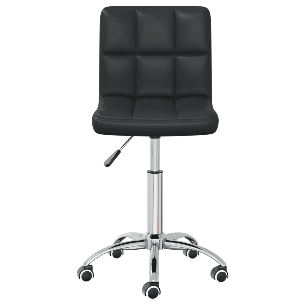 Sedia girevole da ufficio/sedia da studio/sedia da computer/sgabello/poltrona letto in similpelle nera 02_0024053
