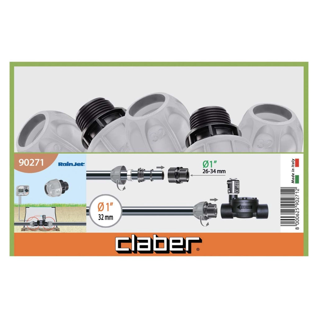 ELETTROVALVOLA A FILO 9V Art. 90812 - 1 femmina blister  - CLABER