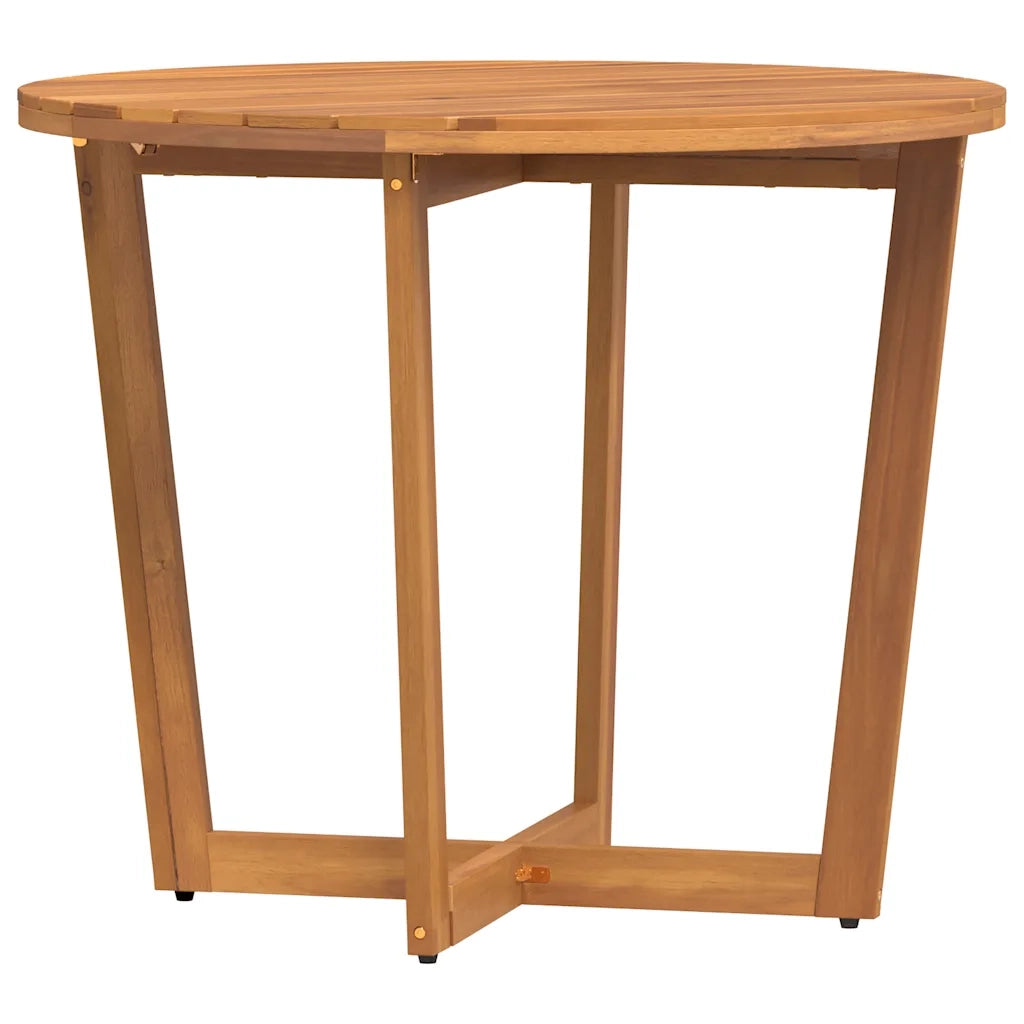 Tavolo da pranzo rotondo da giardino Ø90x75 cm in Legno Massello di Acacia 4108134