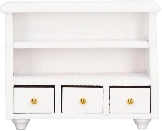Cassettiere tradizionale in legno composto scala 1:12 - Mobili per bambola - Accessori per bambola - Mobili per bambola in scala 1:12