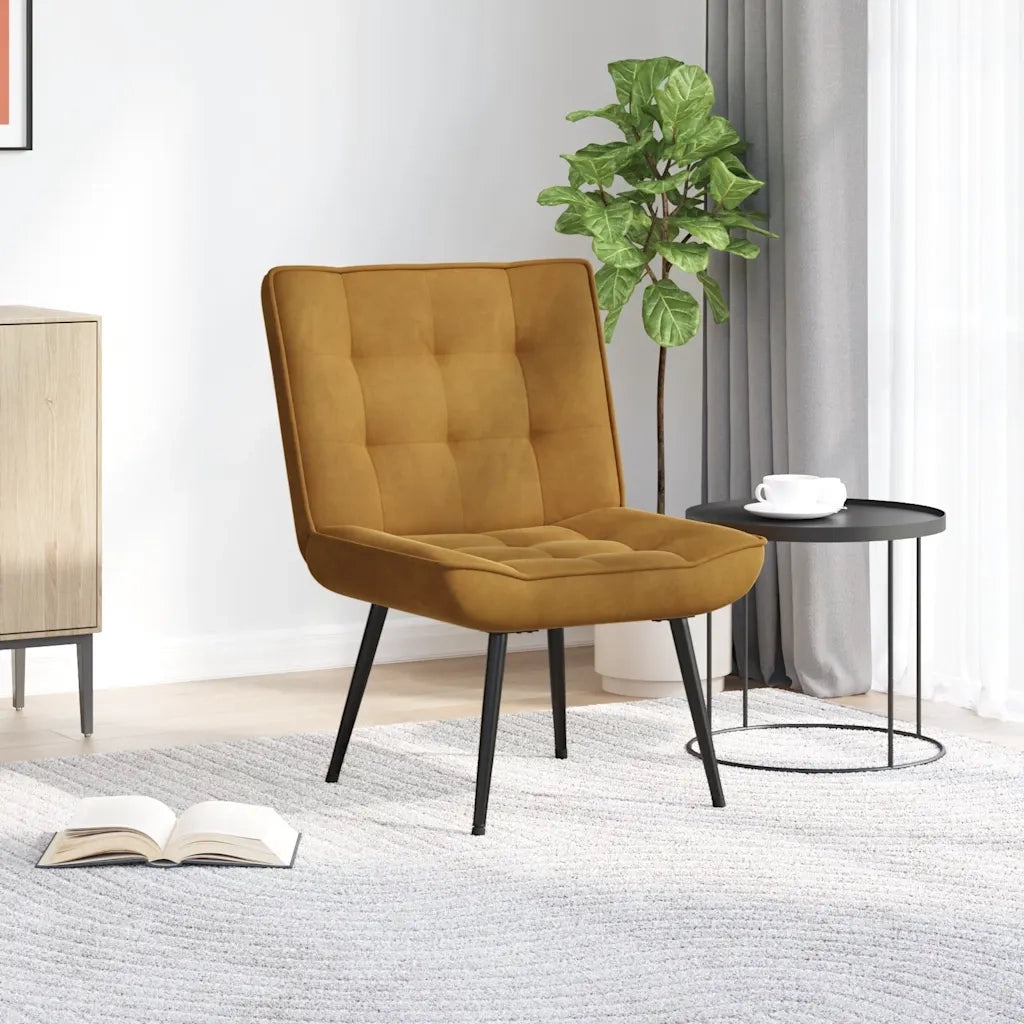 vidaXL Poltrona Relax 64x74x84 cm Marrone in Velluto