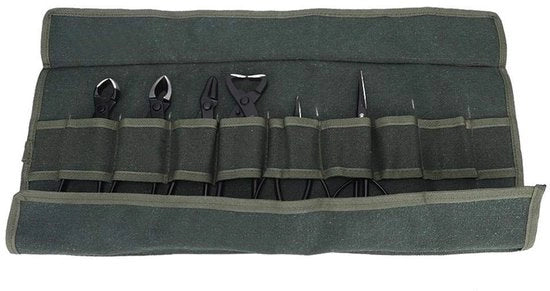 Kit di strumenti per bonsai 7 pezzi - Forbici in acciaio di alta qualità - Set di attrezzi da giardino - Tasca di stoccaggio comoda - Potatura efficiente - Duraturo e resistente all'usura