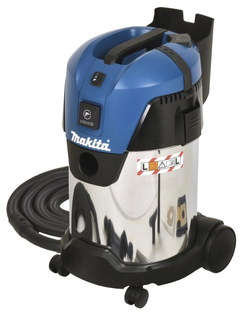 Makita VC3011L Aspiratore professionale Wet and Dry Classe L 26 L 1000 W 72 dB colore Nero Blu Bianco