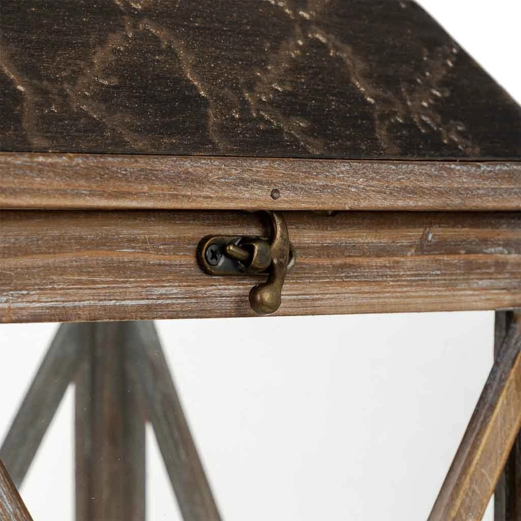 Lanterna in legno 24x24x63h cm