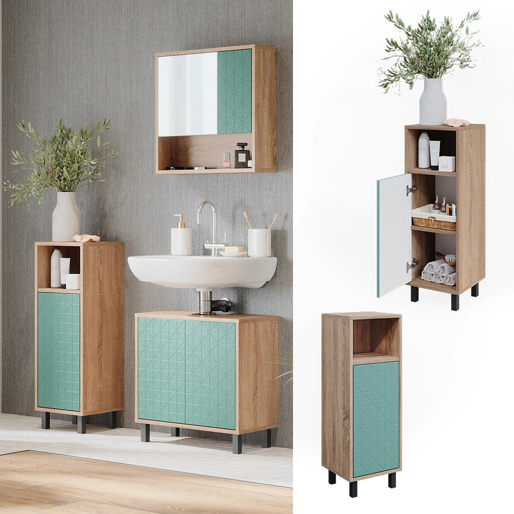 Mobiletto bagno Agasta Verde menta 30 x 87.2 cm Vicco