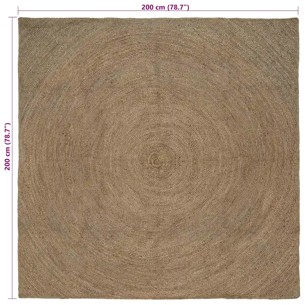 Tappeti per area Grigio 200 x 200 cm Juta