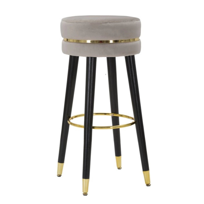 Sgabello Bar Paris Grigio/gold cm ø 35x74