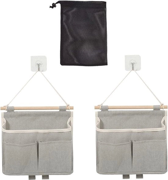 Scatole di stoccaggio appese e sacchetto di stoccaggio - Borsa di stoccaggio pieghevole con cordino - Adatta per camera da letto e bagno.