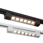 Trade Shop - Faretto Orientabile Binario 12w 6 Led Bianco Nero Luce 6500k 4000k 3000k Pst-27 -