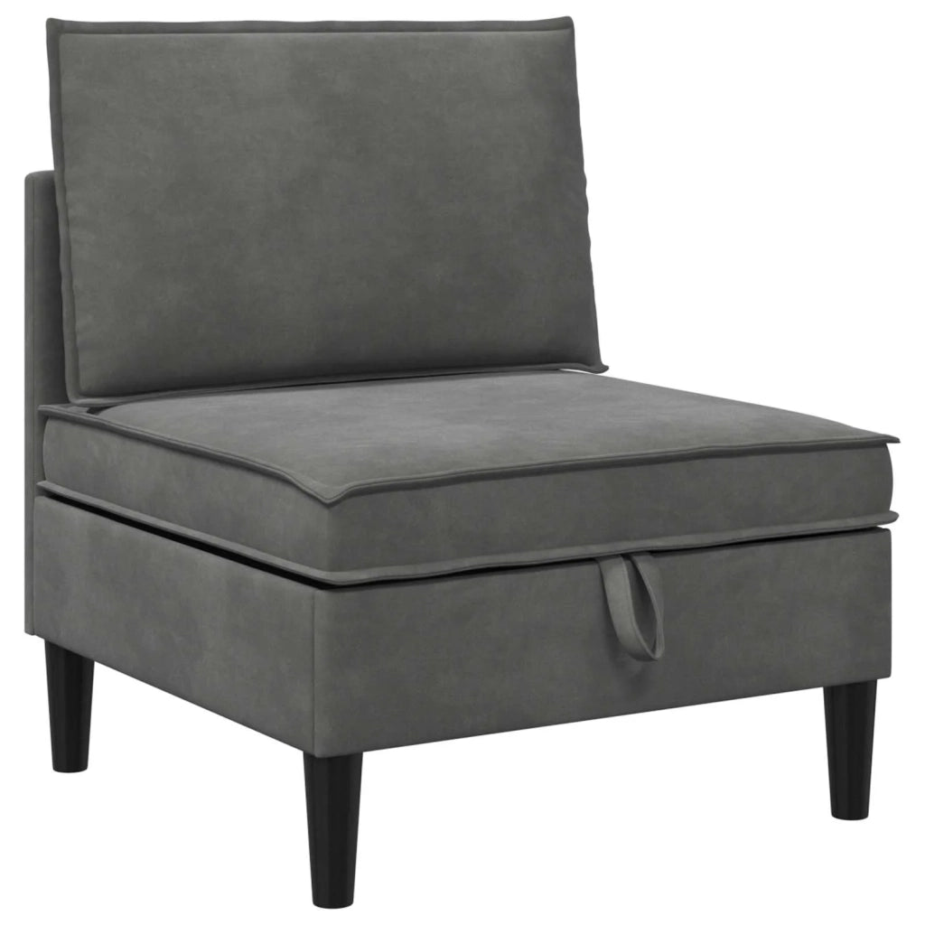 Set di mobili per il soggiorno 6 pcs Grigio Scuro Velluto
