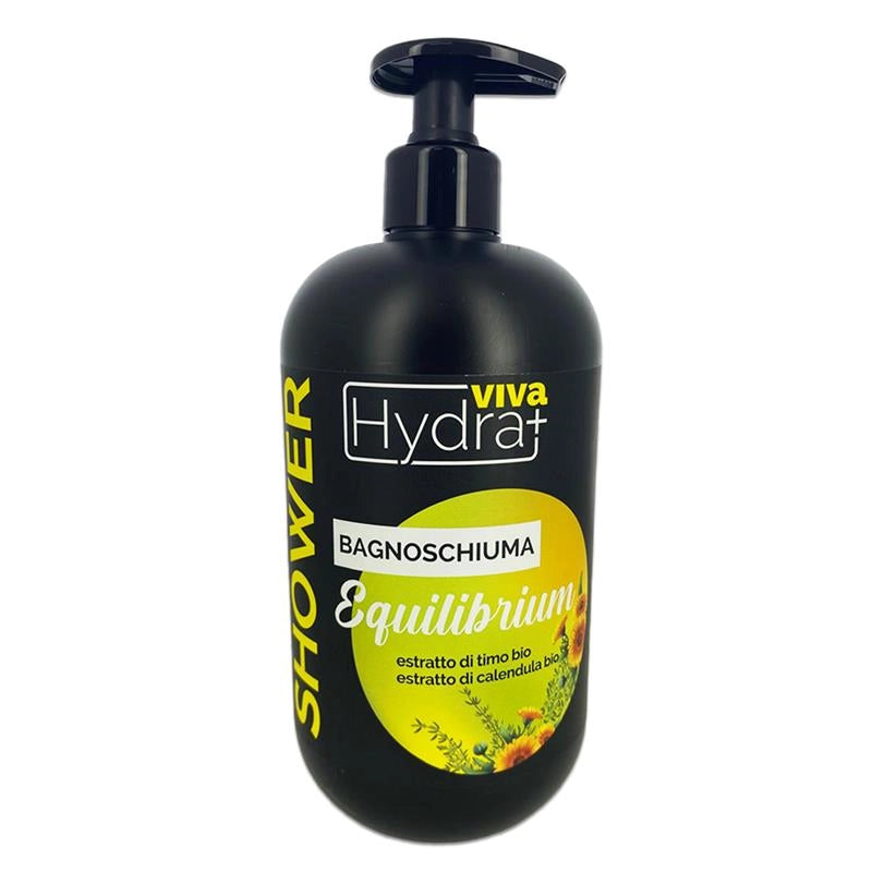 HYDRA VIVA BAGNOSCHIUMA EQUILIBRIUM 750 ML ESTRATTO BIOLOGICO TIMO E CALENDULA CON DOSATORE
