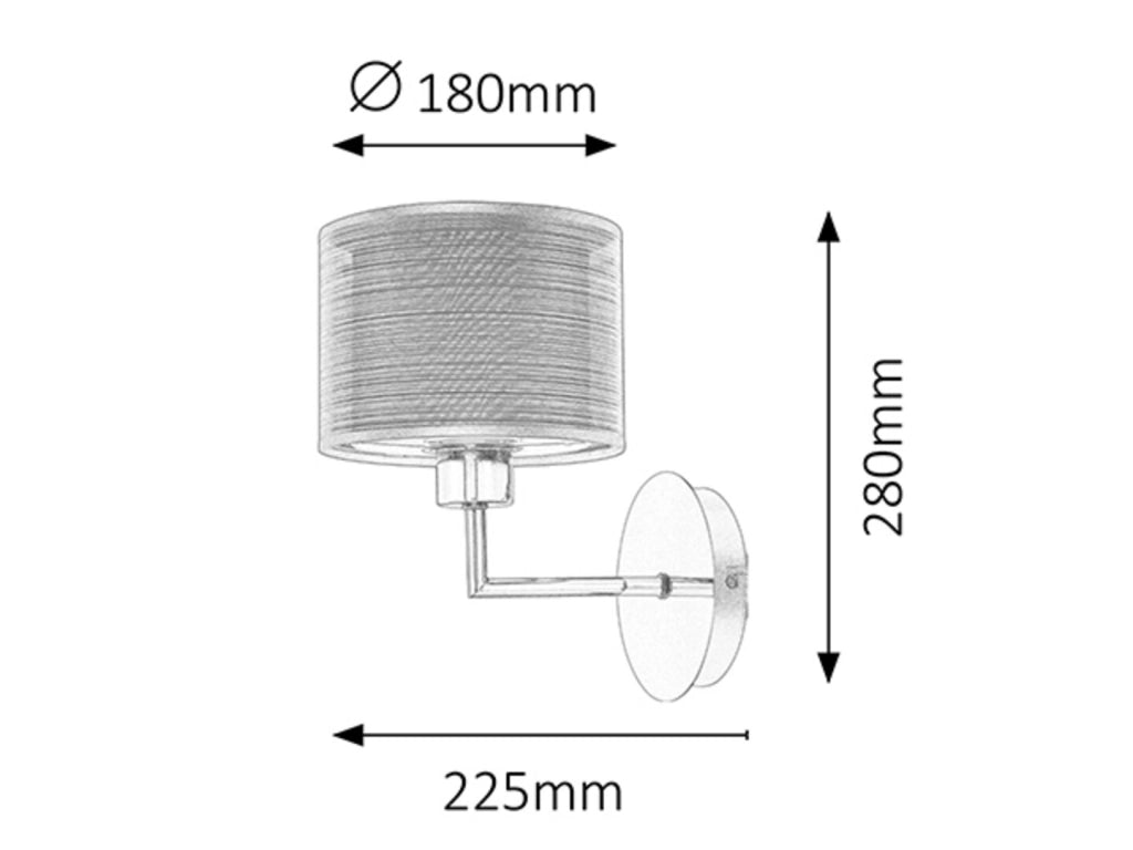 Applique moderna E27 cromata Anastasia 2628 Rabalux
