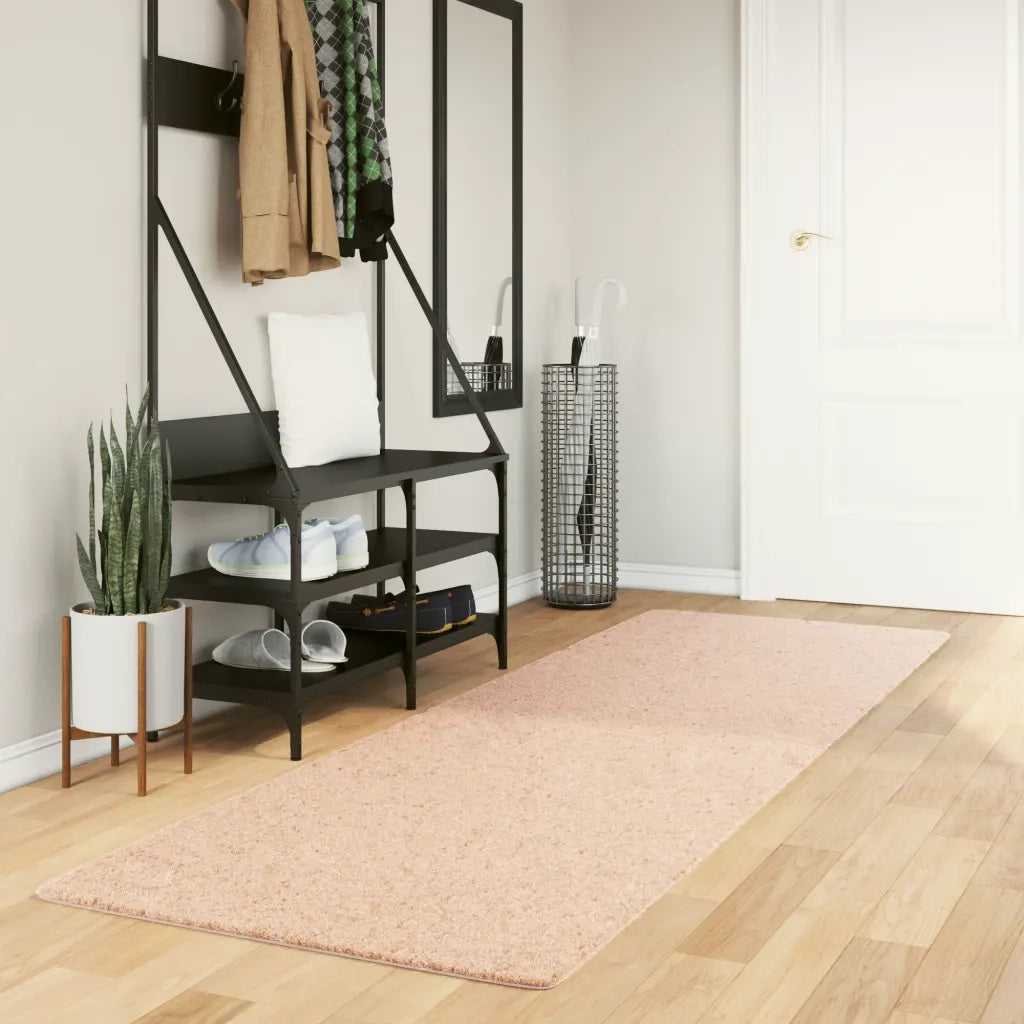 Tappeto del soggiorno | Tappeto a Pelo Corto HUARTE Morbido e Lavabile Rosato 80x250 cm