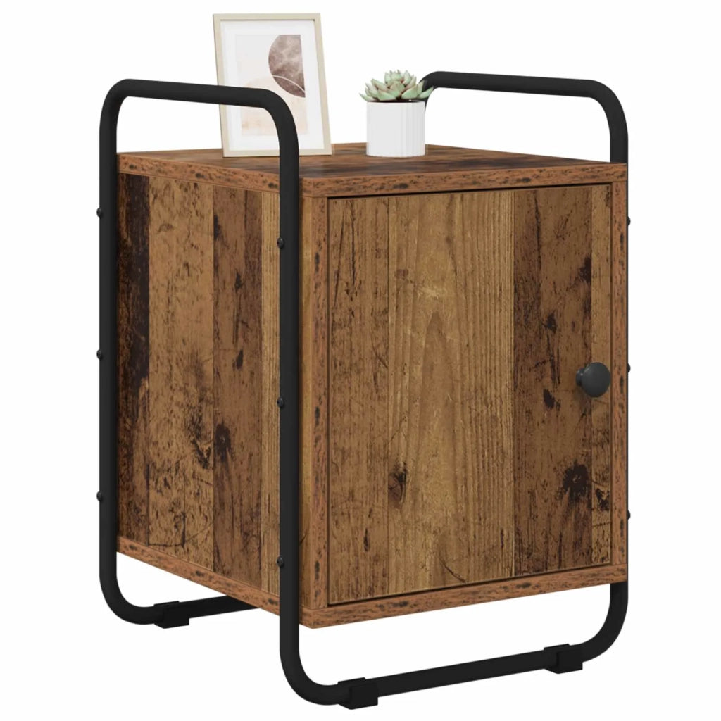 Armadio da Notte 2 pz Legno antico Legno ingegnerizzato 8007608