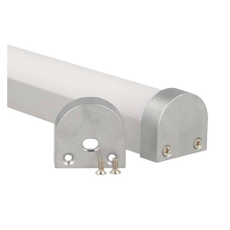 Coppia Tappi Tappini Termine Per Chiusure Profilo Alluminio BA1814 e Diffusore Opale Rotondo BA3342