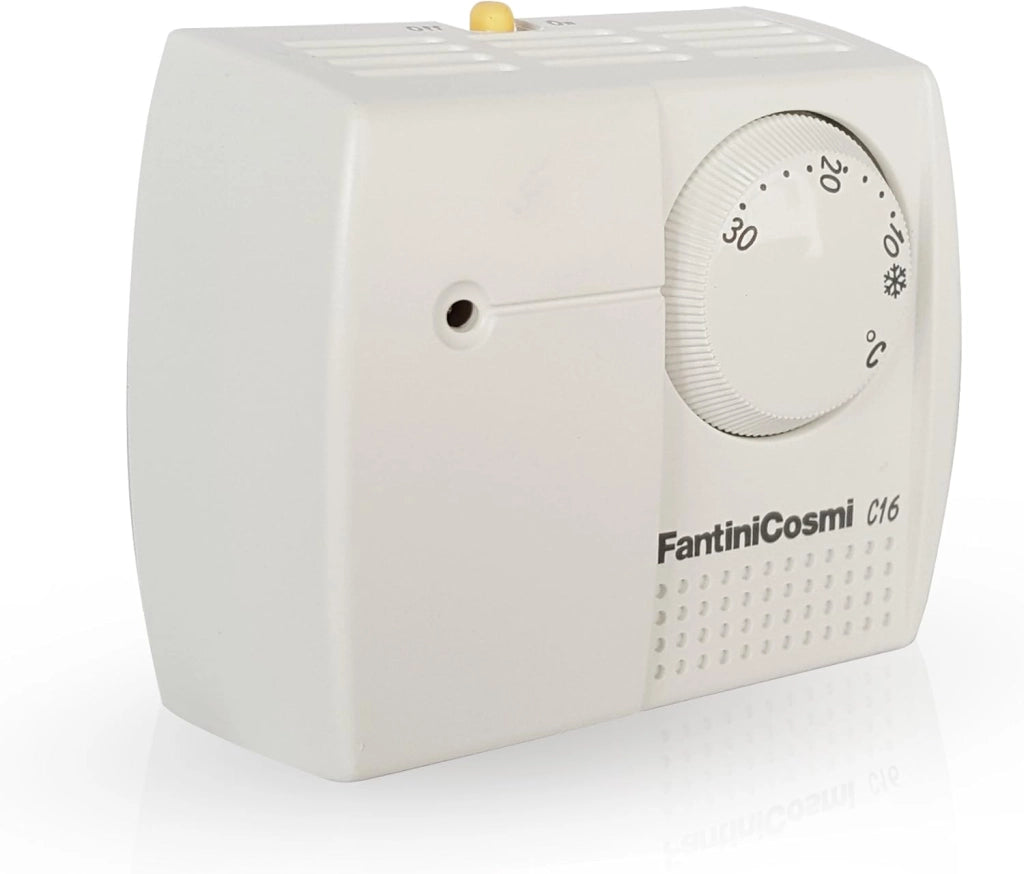 Termostato Elettromeccanico a Dilatazione di Gas con Spia di Segnalazione Fantini Cosmi C16IL MM 92X76X37