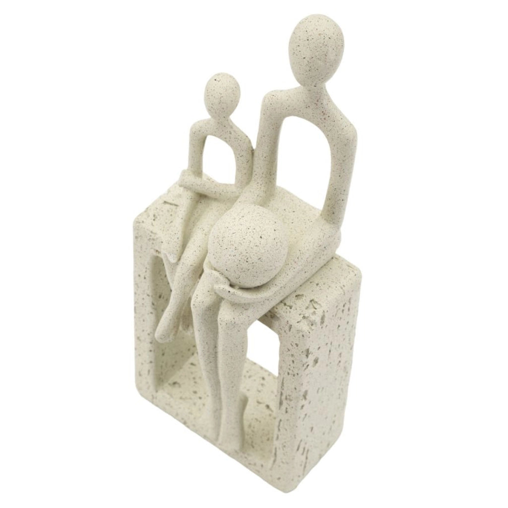 Scultura Persone 2, Beige, Poliresina, 10x7,5x26 cm