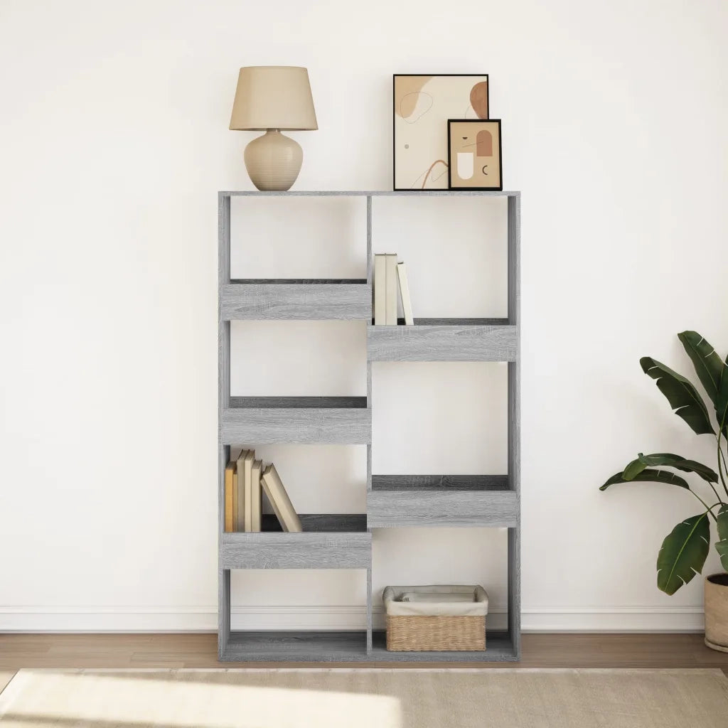 Libreria-Scaffale per Libri-Mobile di Stoccaggio Grigio Sonoma 100x33x155,5 cm in Legno Multistrato
