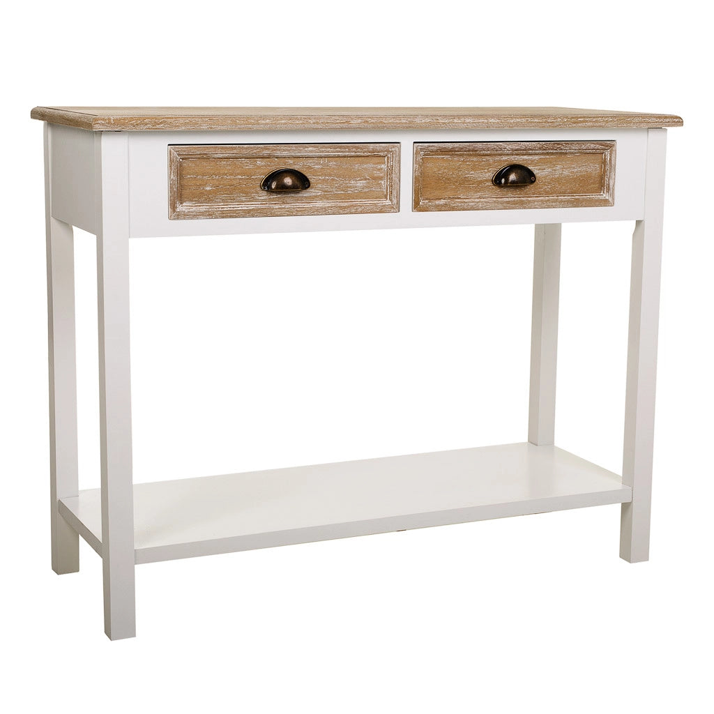 Mobile da ingresso in legno bianco 100x40x78h