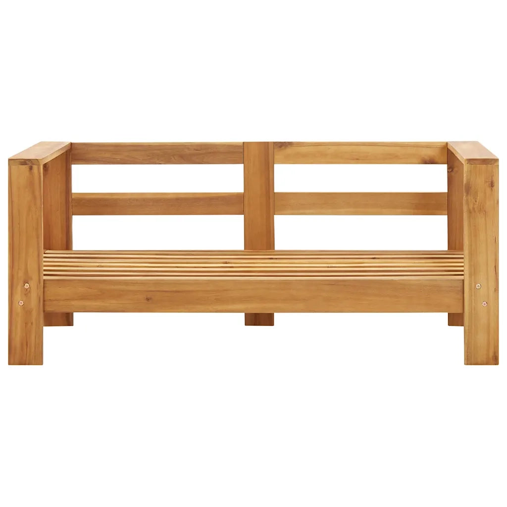 Panca da Giardino con Cuscini 140 cm in Legno di Acacia Grigio 47276
