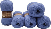 Angora Gold Simli glitterwol blauw 40 - 5 x 100 g effen effectwol 500 gram con effetto metallizzato