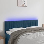 Testiera a LED-Testata con LED Blu Scuro 144x5x78/88 cm in Velluto 839999