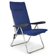 Marvin Sdraio da Giardino in Alluminio Reclinabile in 5 Posizioni Hawaii, Poltrona Sedia Sdraio con Cuscino Imbottito 4c