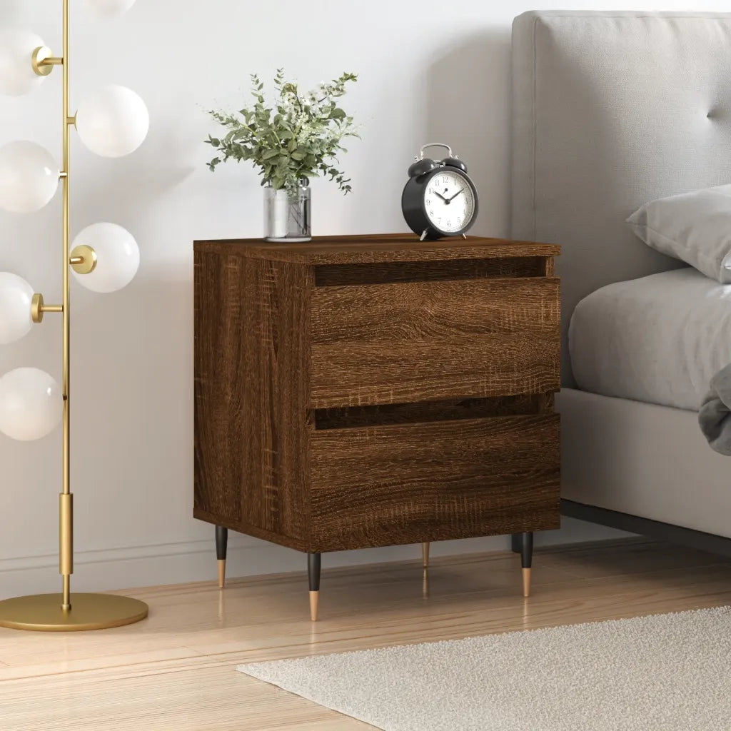 Comodino Rovere Marrone 40x35x50 cm in Legno Multistratocod mxl 129266