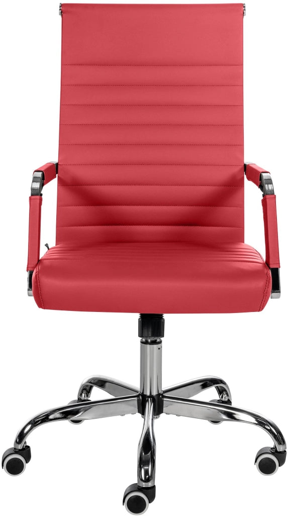 Sedia Da ufficio Amadora rosso,Finta pelle