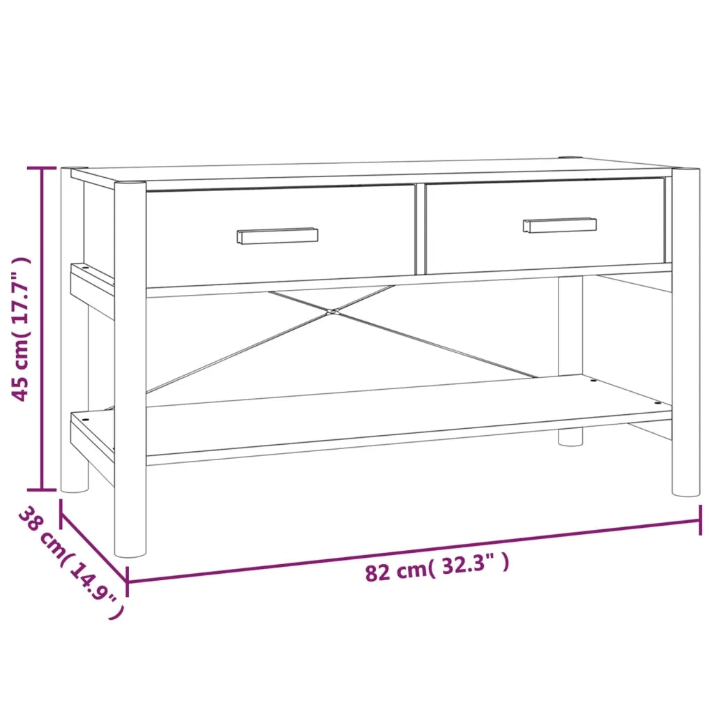Mobile Porta TV Nero 82x38x45 cm in Legno Multistrato 345661