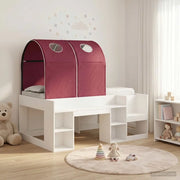 Letto con Tunnel 4 pcs Bianco e Rosso Legno ingegnerizzato 3423501