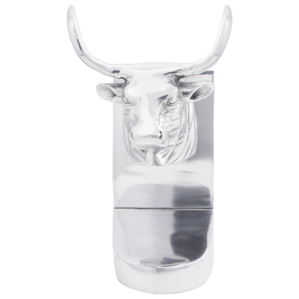 Fermalibri 2 pz Argento 17x15x27 cm Alluminio Toro