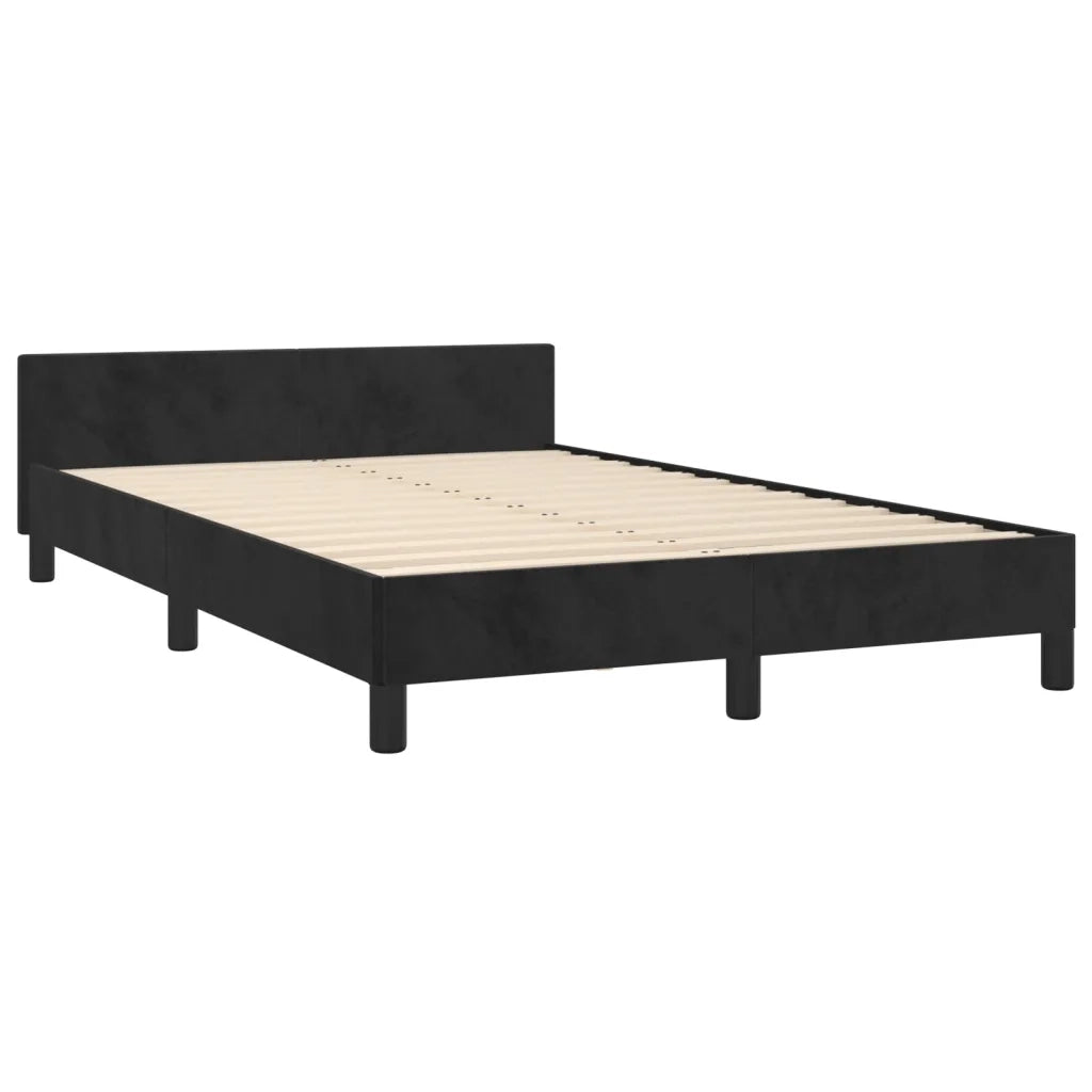 Giroletto senza Materasso Nero 120x190 cm Velluto 3270604