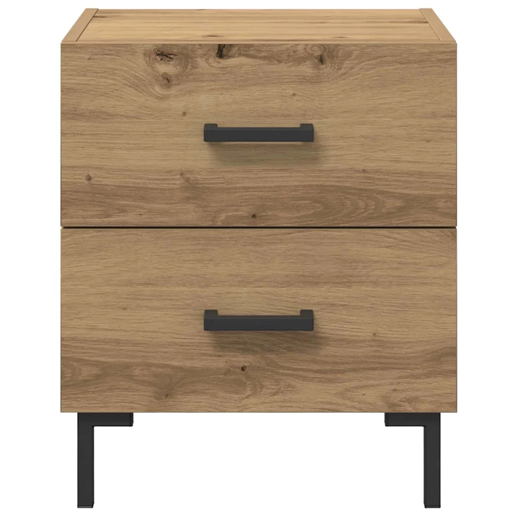 Armadio da Notte 2 pcs Rovere artigianale 40 x 35 x 47,5 cm