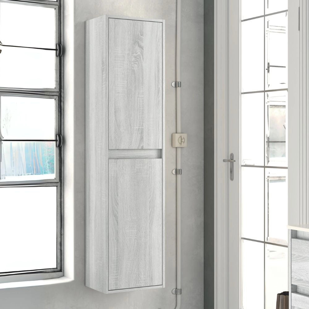 Colonna Bagno sospesa Bolton colore rovere grigio ghiaccio 35x30.5x150H