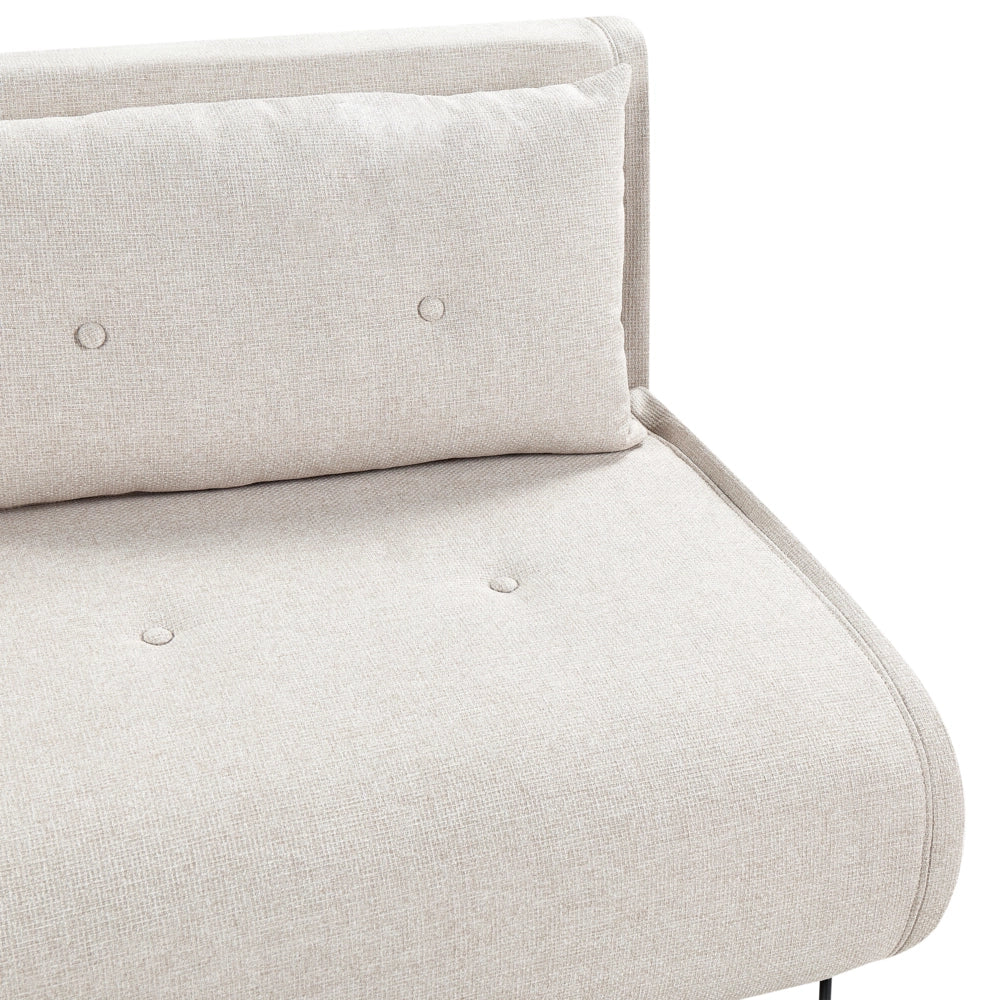 Divano Letto ad 1 Posto In Tessuto beige chiaro stile elegante glamour