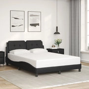 Giroletto con Testiera Nero 120x200 cm in Similpelle