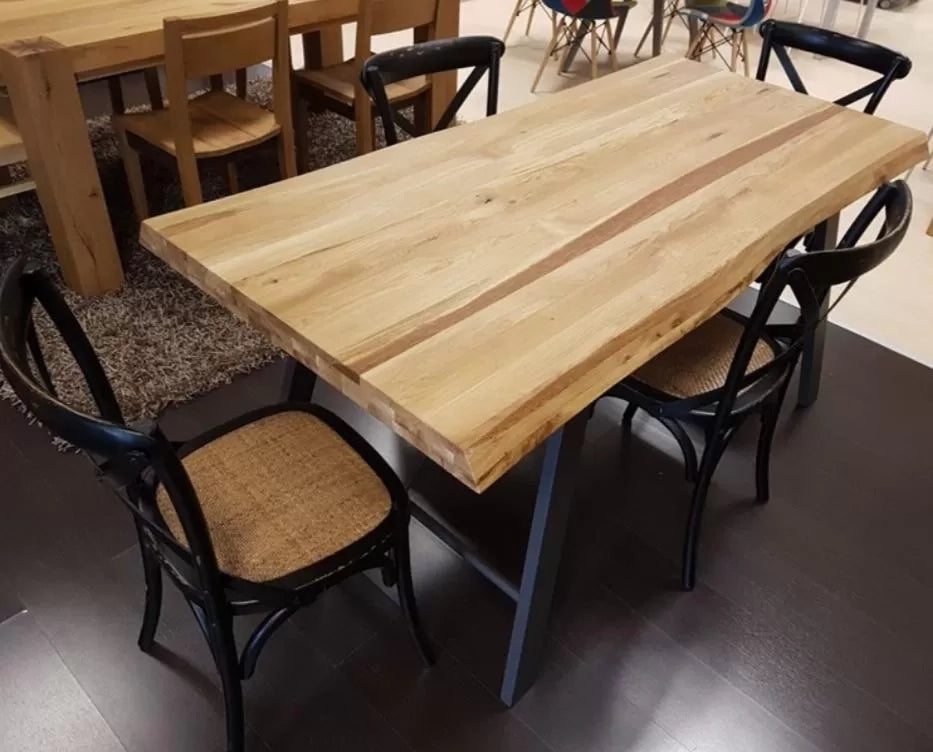 Tavolo massello nodo aperto 250x100 sp. 6 cm  fisso (802) - Mobili 2G