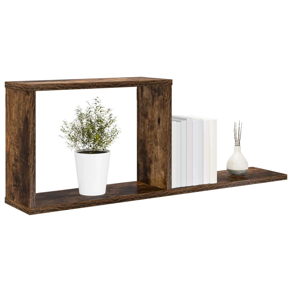 Scaffali flottanti 2 pcs Rovere Fumo 80 x 15 x 30 cm 8012325