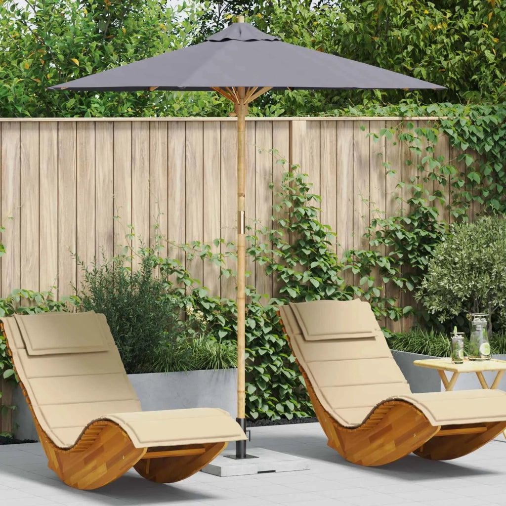 Ombrello da giardino Grigio scuro Ø 217 x 230 cm Bambù 4108086