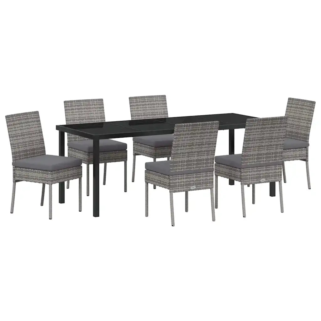 Set da Pranzo per Giardino 7 pcs Grigio 3379217