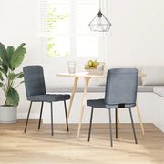 Sedie da Pranzo 2 pz Grigio Scuro in Velluto 4101081