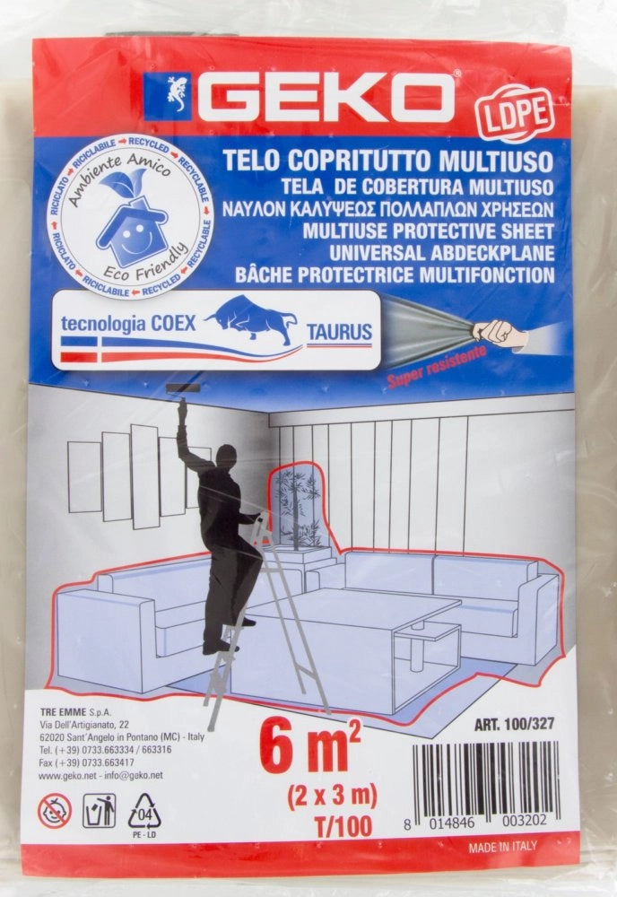 60pz telone copritutto polietilene 4x 5 m 240 g ca cod:ferx.26166