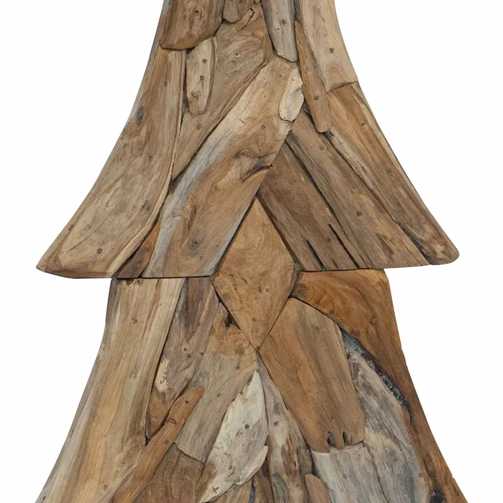 Albero di Natale Marrone 181,5 cm Legno massello di teak 42017933