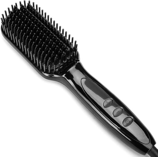 Styler per capelli diritti, per uso casalingo e professionale, styler riscaldante, protezione antiscottatura, indicazione di alimentazione, cavo di alimentazione rotativo, colore nero