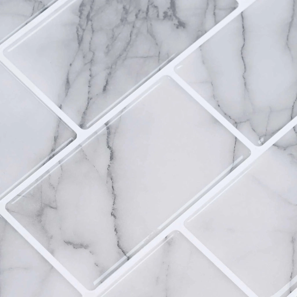 Piastrella subway 50 pz Marmo Bianco 30 x 30 cm CFW5924041