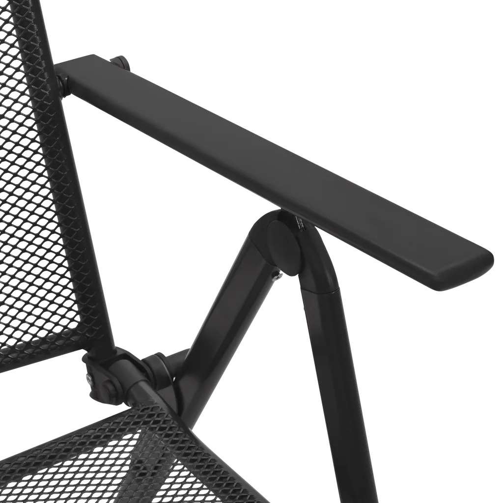 vidaXL Set Sedie Giardino Reclinabili 5pz Antracite Acciaio Verniciato