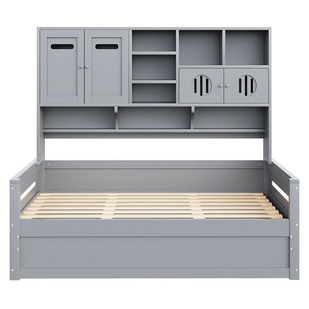 Divano letto legno 90x200cm?- Xylo - idraulico grigio