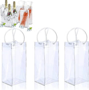 Tre tazze trasparenti per ghiaccio, PVC, champagne, senza liquido, tazze per champagne, ghiaccio, PVC, per birra fredda, vino, bevande, festa, outdoor, campeggio, taverna