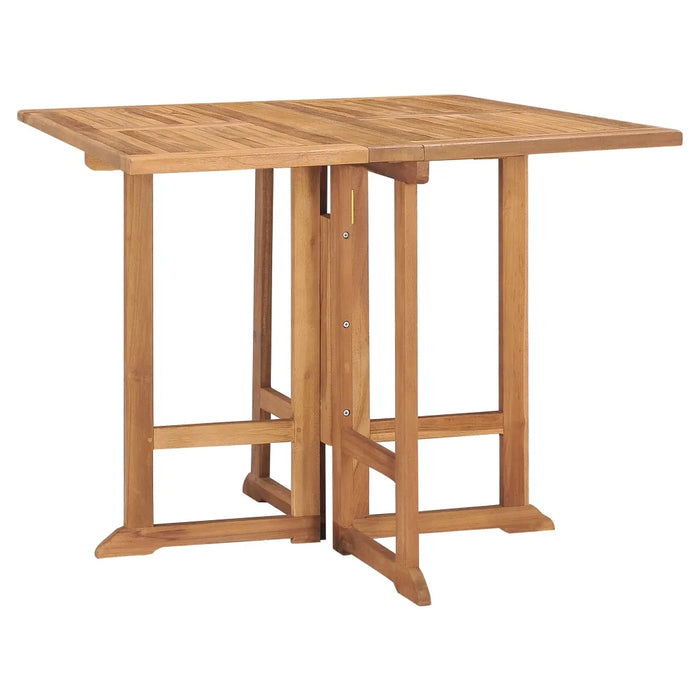 Set da Pranzo da Giardino 5 pz Pieghevole in Massello di Teak cod mxl 35745